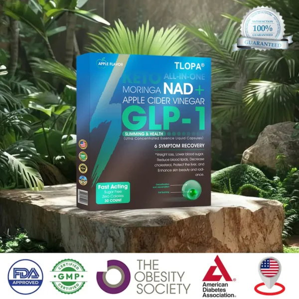 [Official Authorized Store] TLOPA® GLP-1 Slimming & Health Ultra Concentrated Essence Liquid Pearls - NAD+ Moringa & ACV (✅speedy, long-lasting, addressing diabetes, obesity, and cardiovascular diseases) - ⚡Developed by the Obesity Society